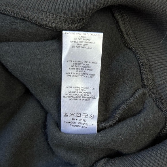 New Thakoon Quarter Zip Pullover Gunmetal Black Oversized Fit Quiet Luxury - Picture 6 of 6